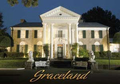 Elvis Postcard Graceland @ Night