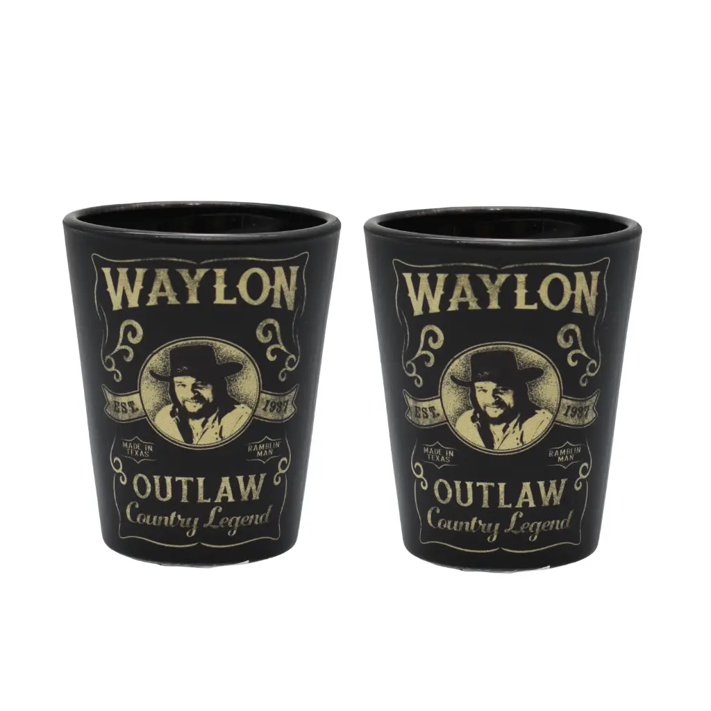 [JEN7208] Waylon Jennings Shot Glass - Est. 1937
