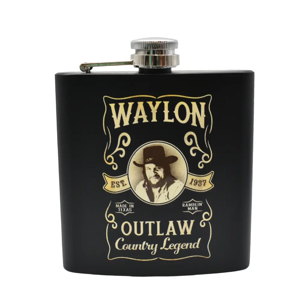 Waylon Jennings Flask - Est. 1937