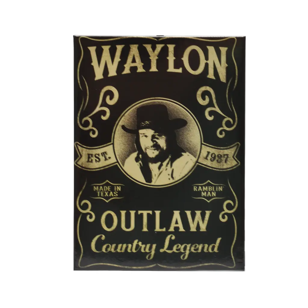 [JEN7210] Waylon Jennings Magnet - Est. 1937