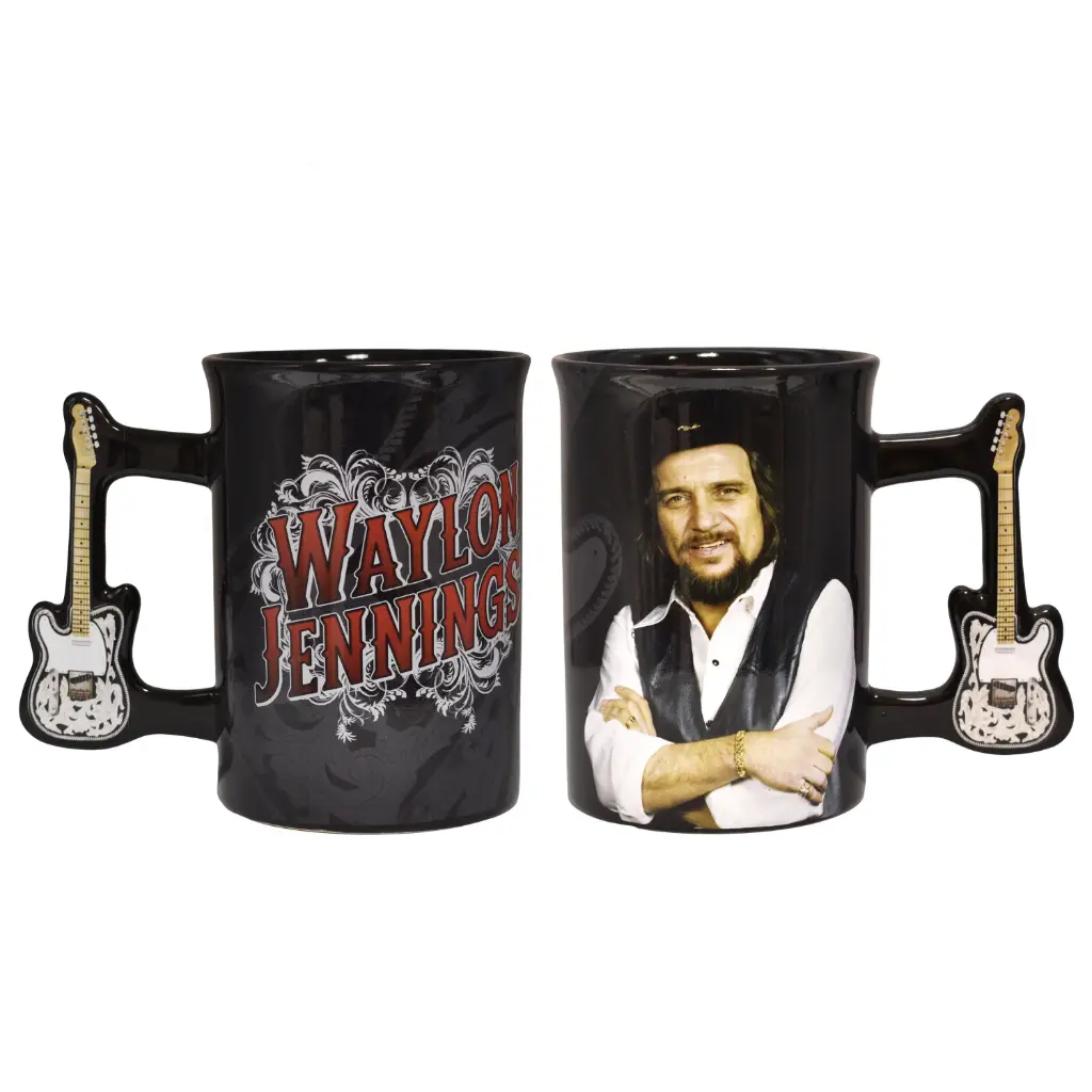 [JEN7213] Waylon Jennings Mug - Guitar Handle