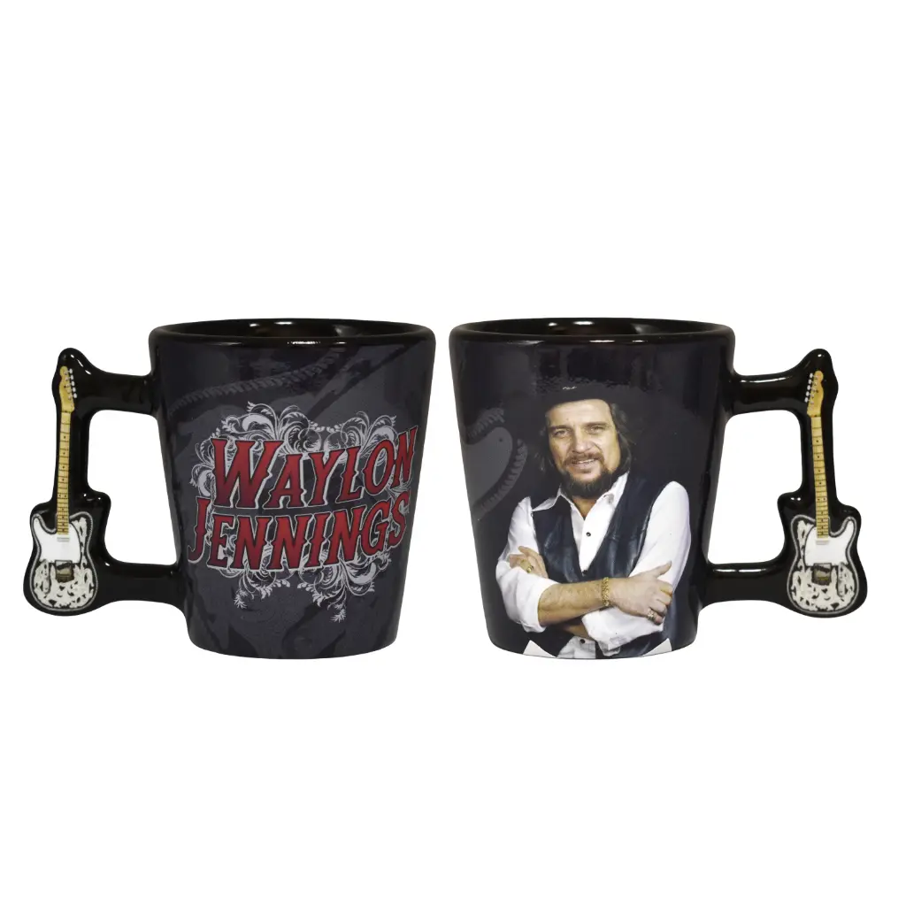 [JEN7214] Waylon Jennings Shot Glass - Guitar Handle
