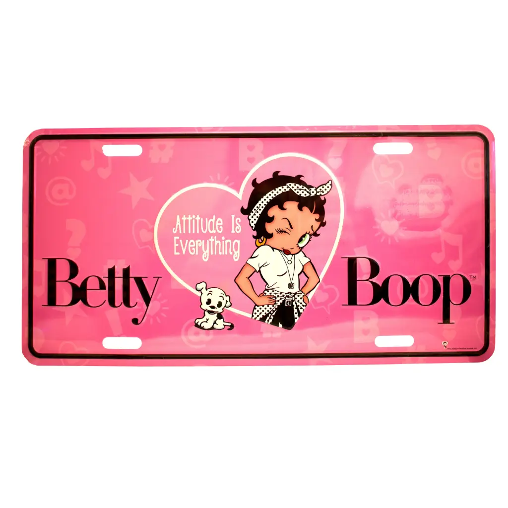 Betty Boop License Plate - Attitude