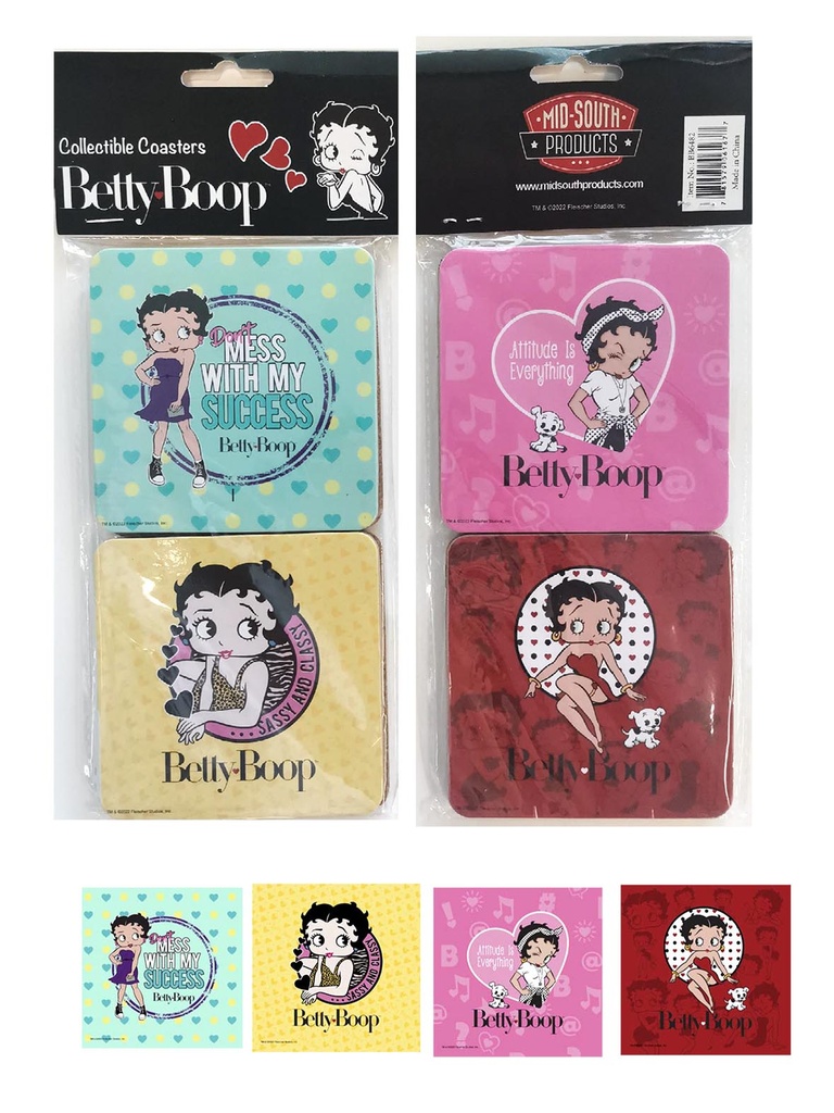 [BB6482] Betty Boop Coasters - Colorful
