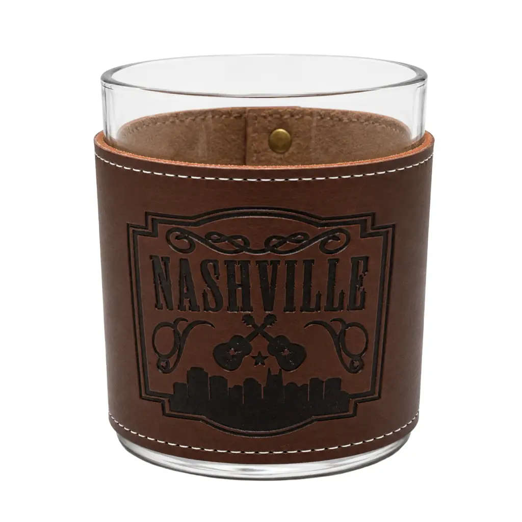 [N6947] Nashville Whiskey Glass - Leather