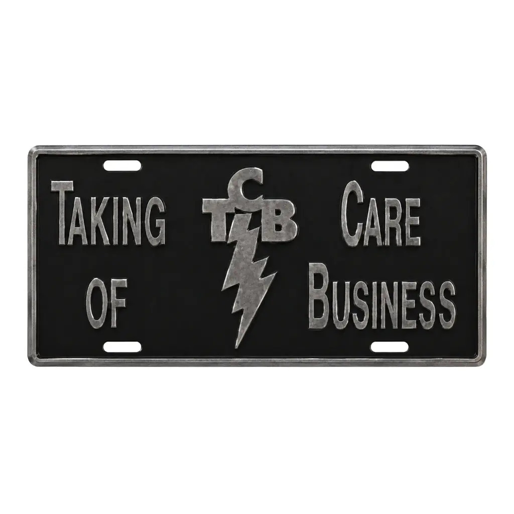 [E4229] Elvis License Plate - TCB