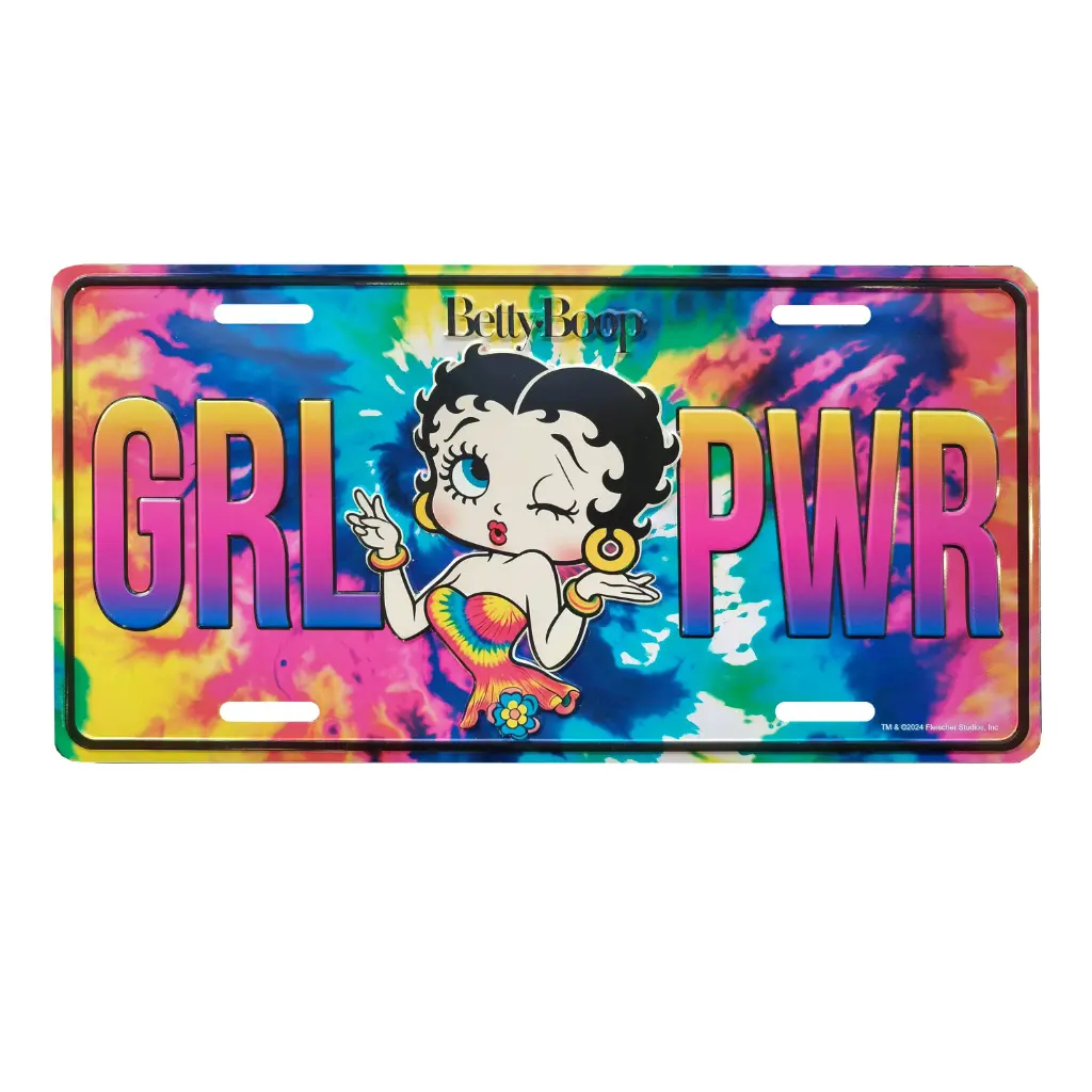 Betty Boop License Plate - Tiedye