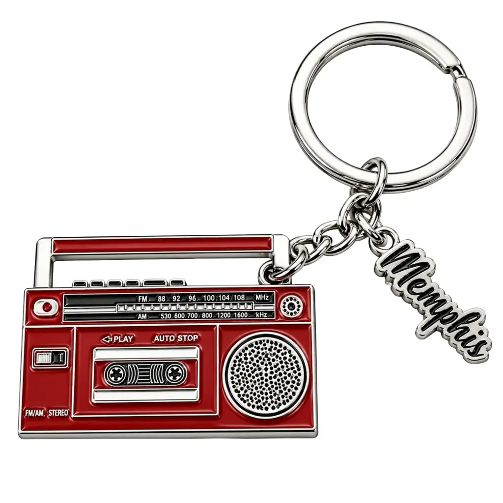 Memphis Keychain - Retro Stereo
