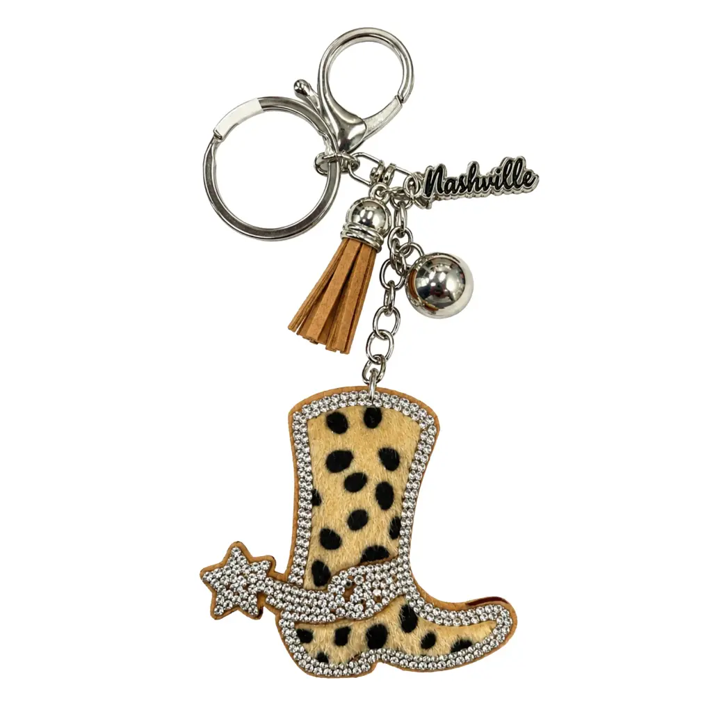 Nashville Keychain - Bling Cowboy Boot