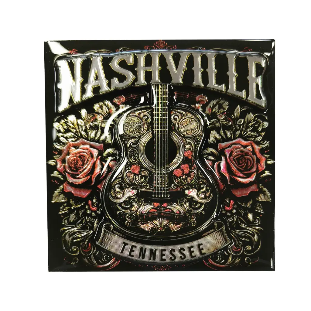 Nashville Magnet - Guitar with Roses