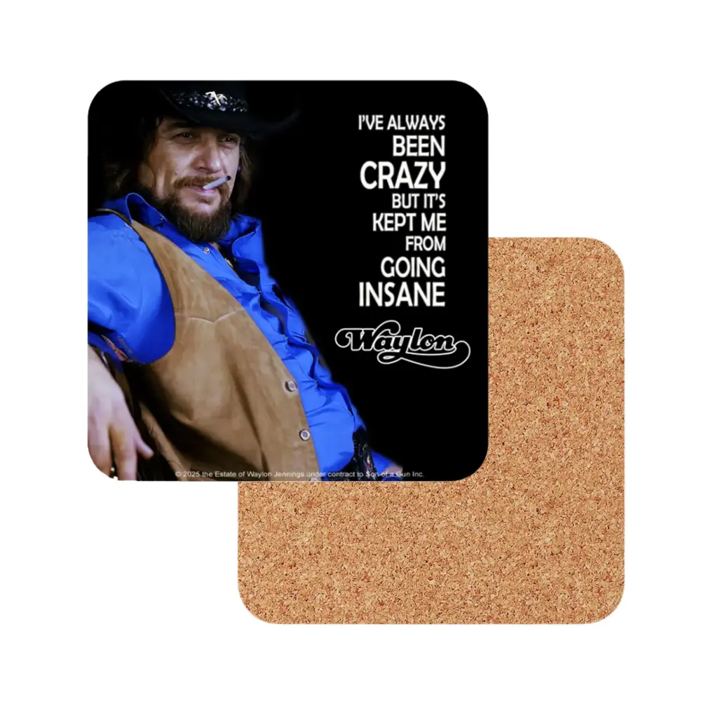 [JEN7221] Waylon Jennings Coasters - Crazy - 6pc Set