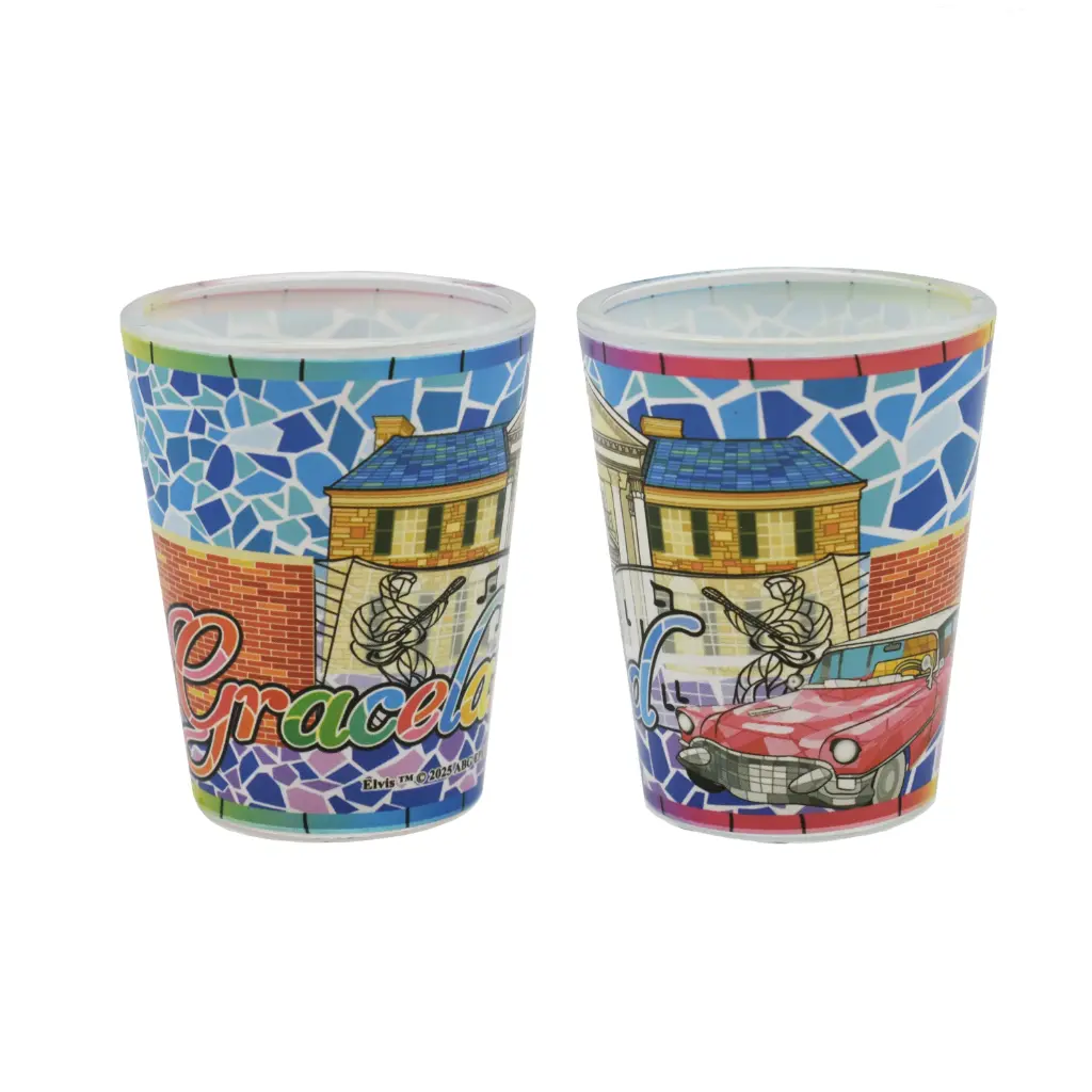 [E9143] Elvis Shot Glass - Mosaic Graceland