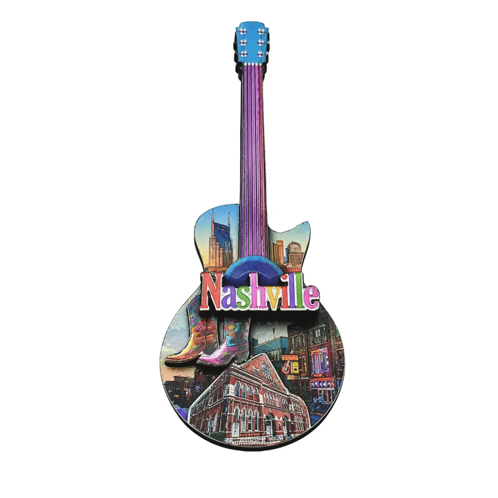 [N7203] Nashville Magnet - Guitar Laser 3D MDF
