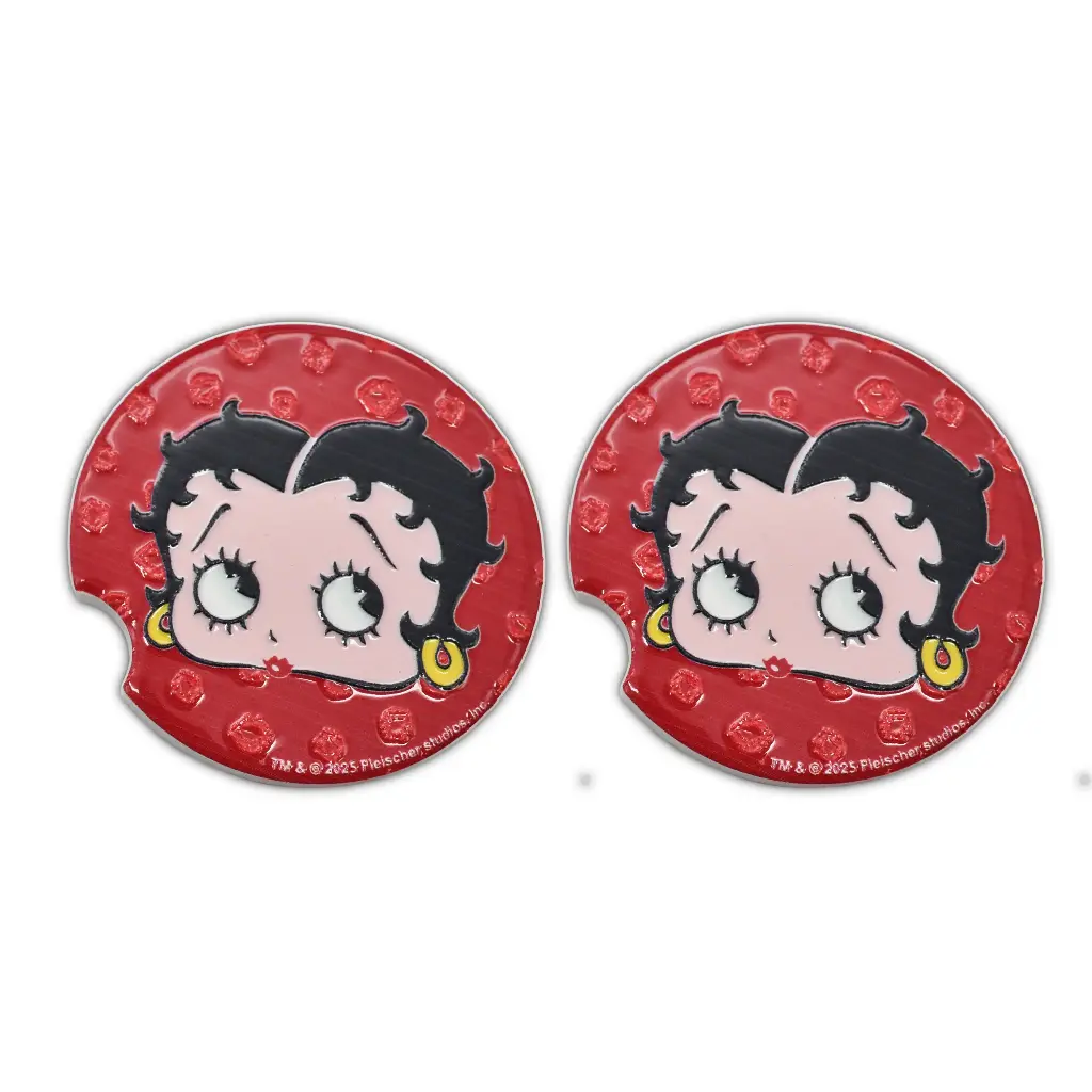 [BB7194] Betty Boop Coasters Car Set of 2- Betty Head