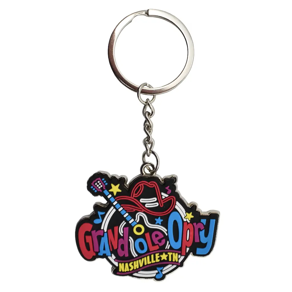 Grand Ole Opry Keychain - Round Neon PVC