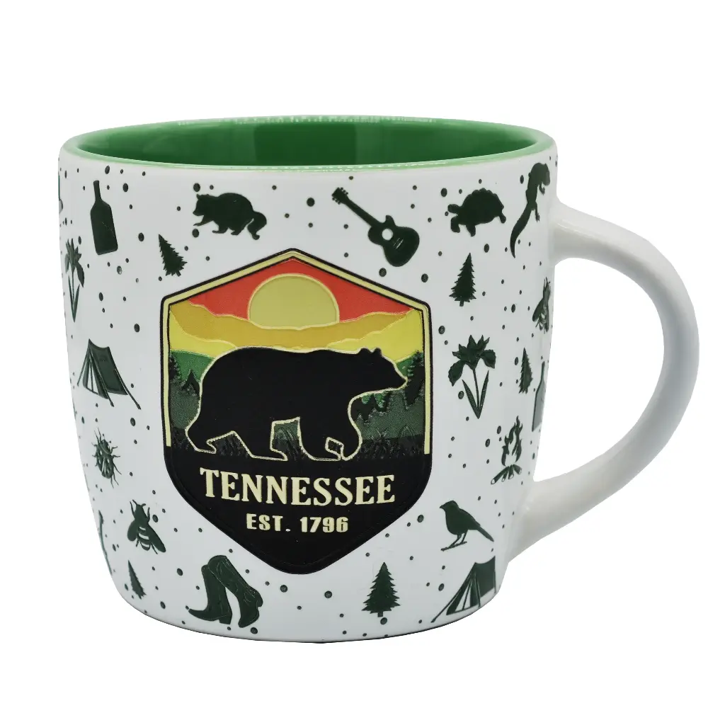 Tennessee Mug - Bear and Icons Embossed
