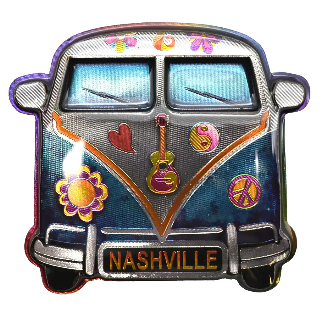 Nashville Magnet - Hippy Van Colorful