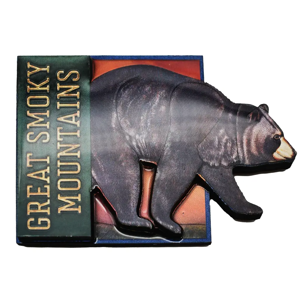 [G7022] Great Smoky Mountains Magnet - Bear Pop Out