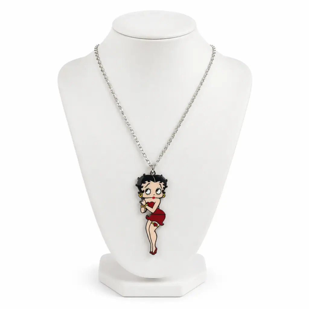 [BB7156] Betty Boop Necklace - Classic w/ Swinging Legs