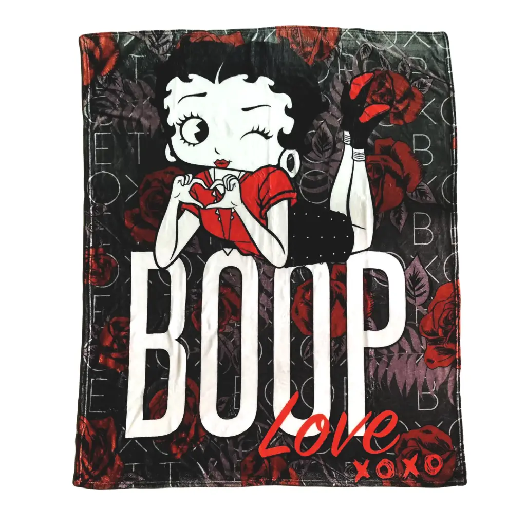 Betty Boop Throw - Red Roses