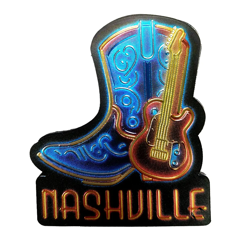 Nashville Magnet - Neon Boots with Guitar
