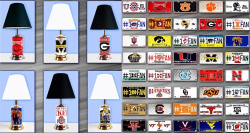 [G4523B] College Lamp 18.5 H (Penn State Nittany Lions)