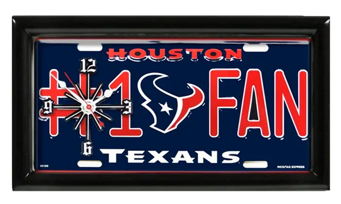 [G4524B] NFL Football - Clock (Houston Texans)