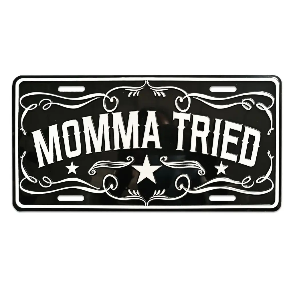 License Plate - Momma Tried - 6pc Set