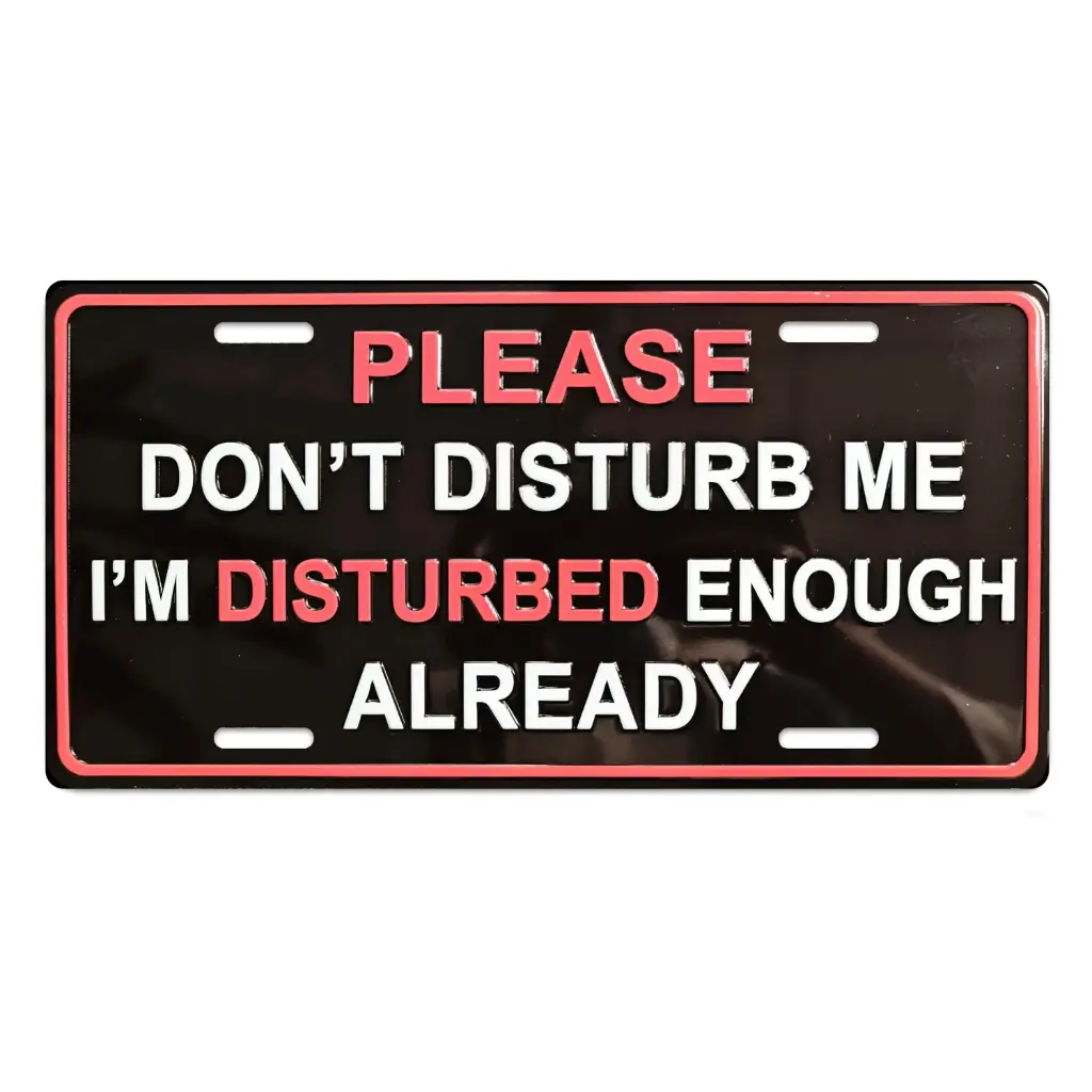 License Plate - Do Not Disturb - 6pc Set