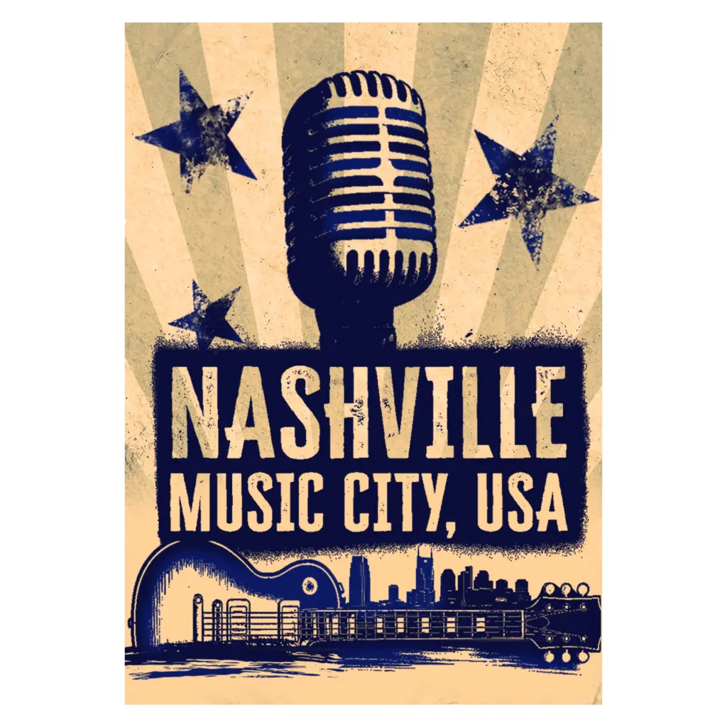 [N7278] Nashville Postcards - Grunge City - Pack of 50