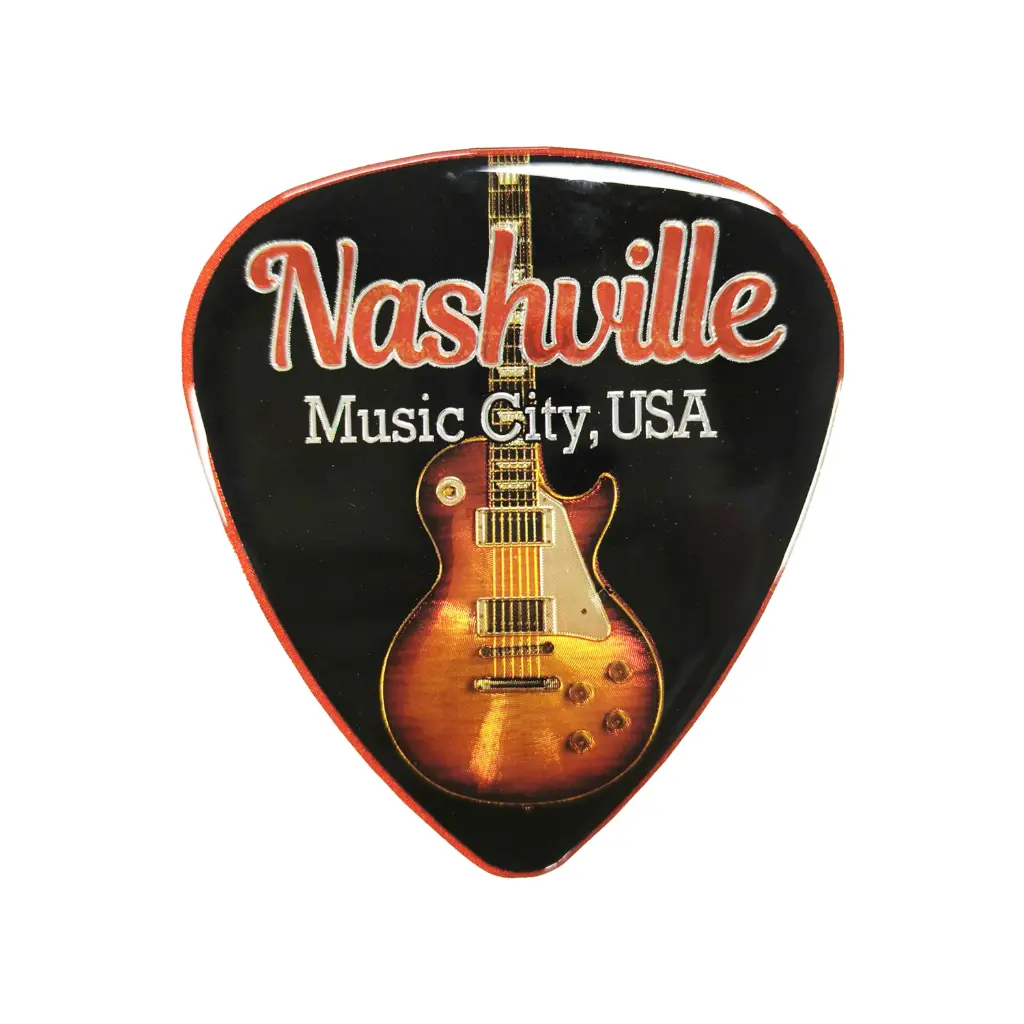 [N7284] Nashville Sticker - Guitar Pick Puffy