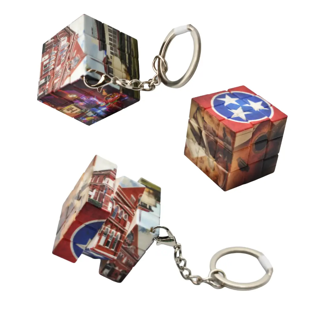 [N7286] Nashville Keychain - 3x3 Cube