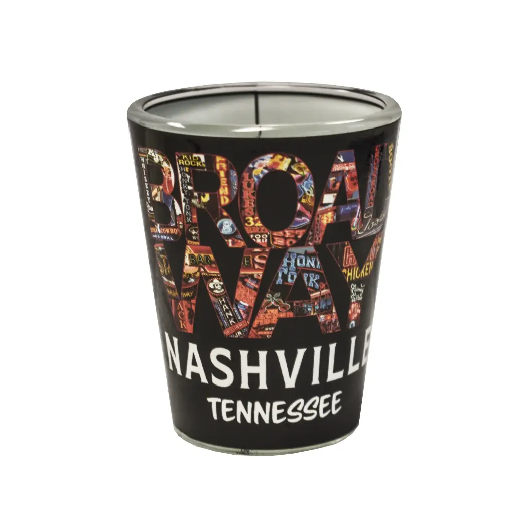 [N7288] Nashville Shot Glass - Broadway Signs