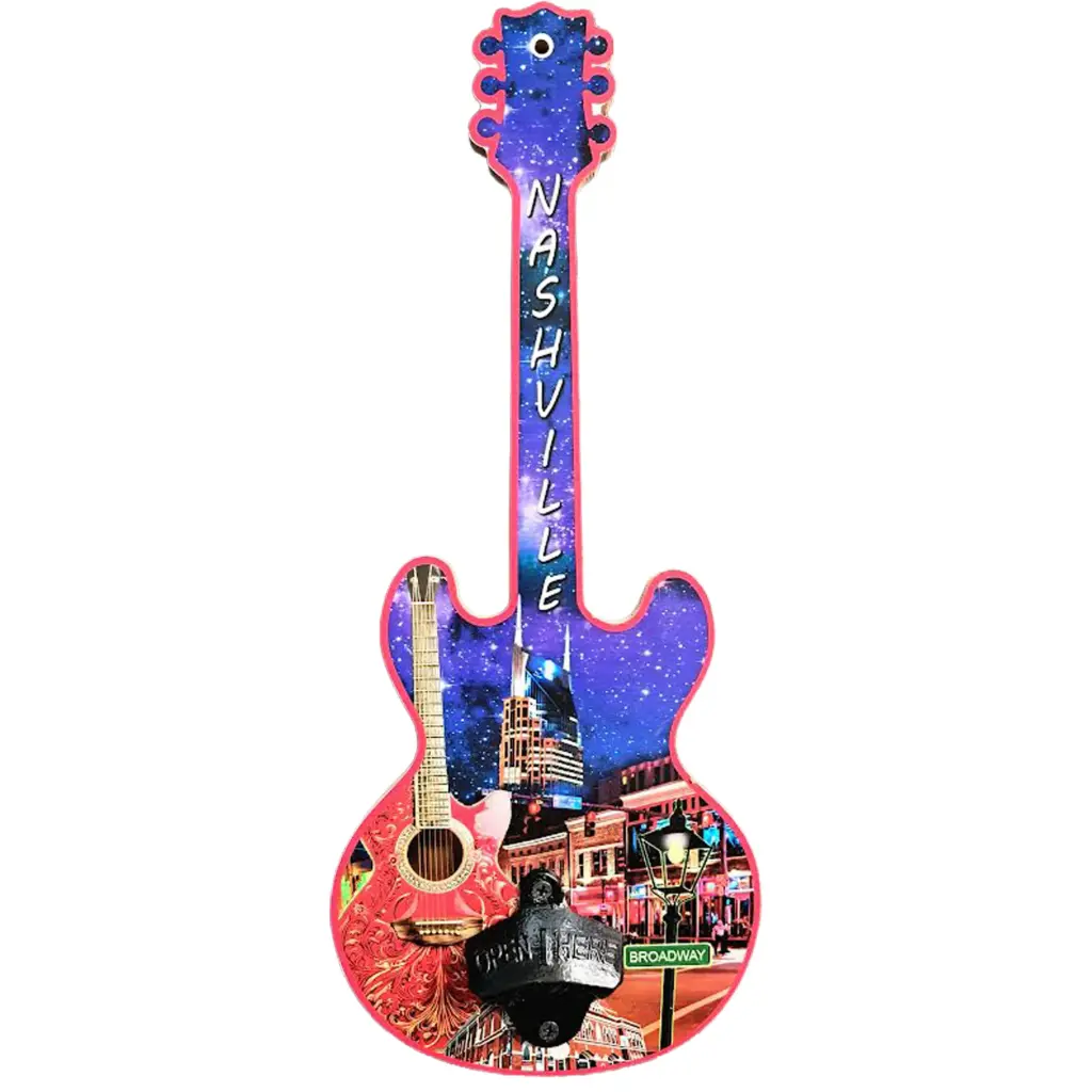 Nashville Bottle Opener - Collage 15" Tall