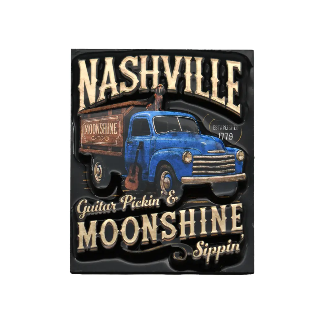 [N7303] Nashville Magnet - Moonshine Truck Laser 3D