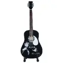 Elvis Guitar - Black 10" Tall with Stand