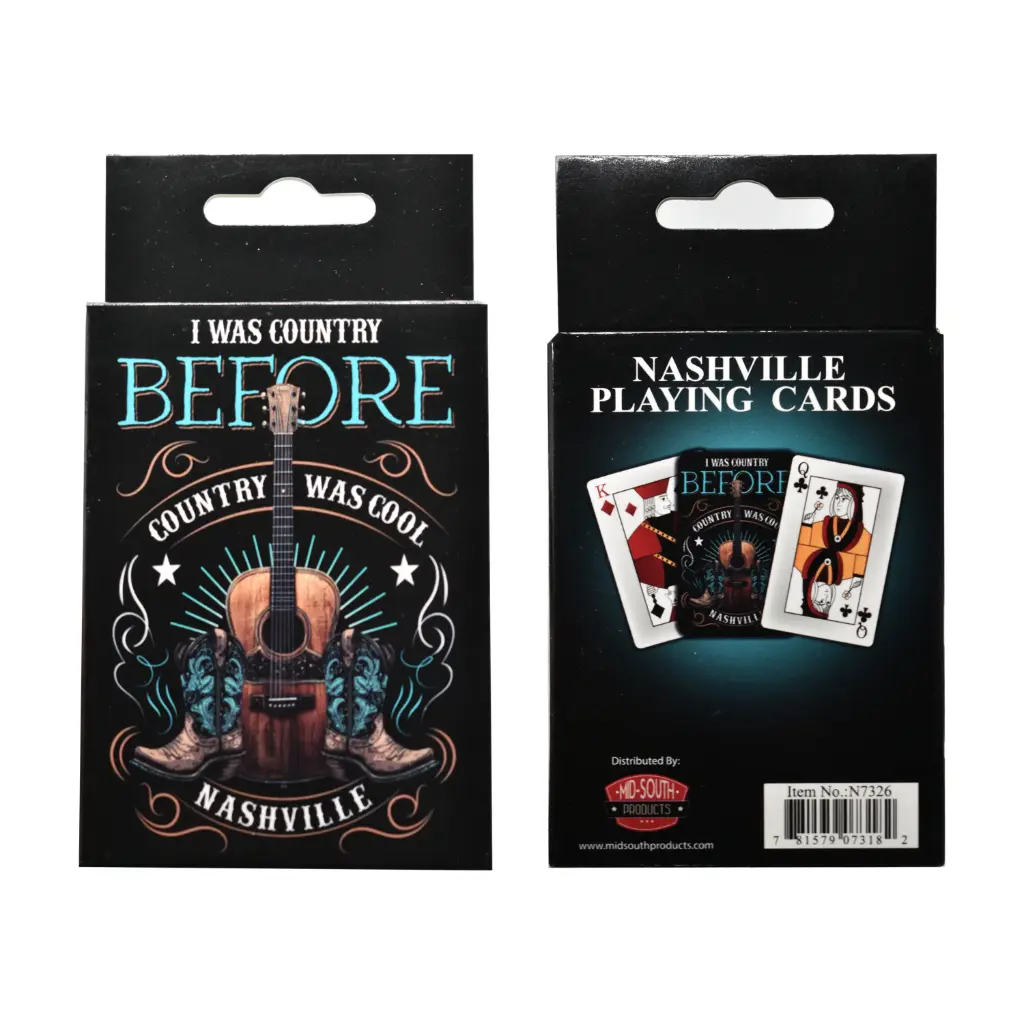 [N7326] Nashville Playing Cards - I Was Country