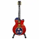 Tennessee Guitar - State Flag 10" Tall with Stand