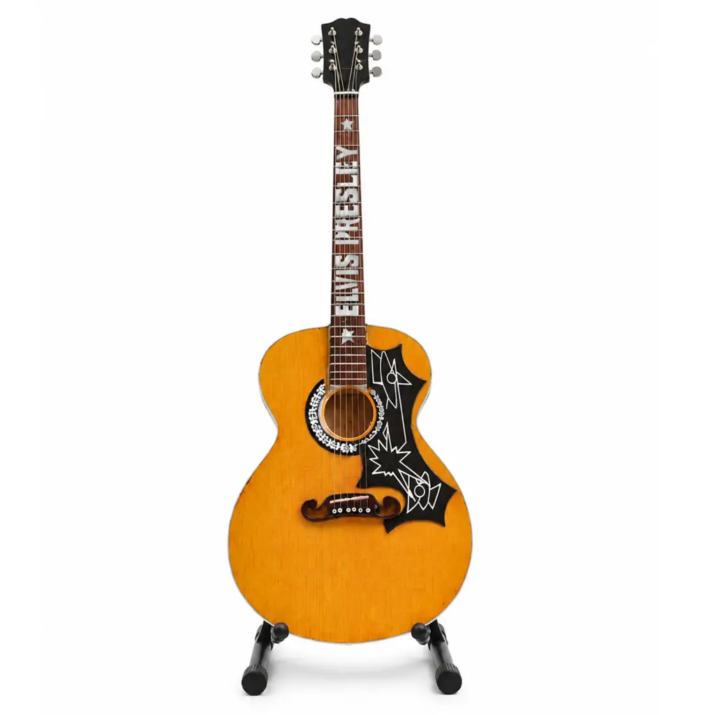 [E9166] Elvis Guitar - Acoustic 10" Tall with Stand