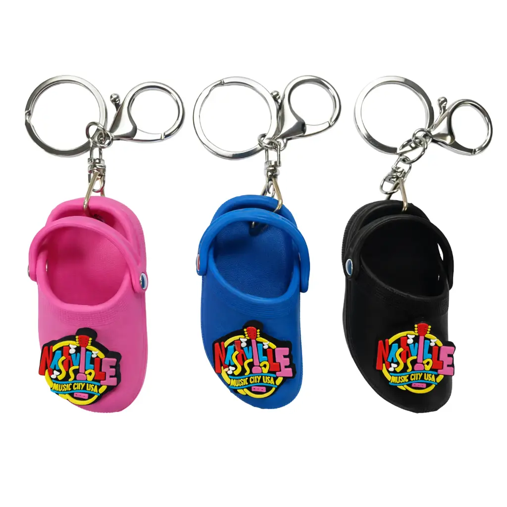 Nashville Keychain - Sandal Round Neon 3 Color Asrtd