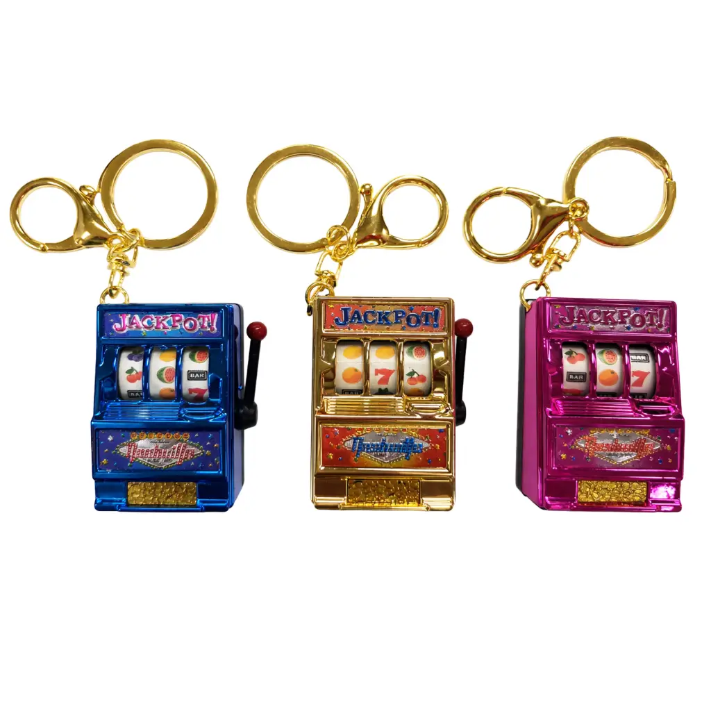 Nashville Keychain - Slot Machines 3 Color Asrtd