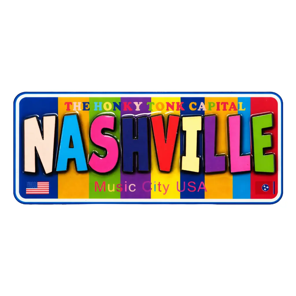 [N7335] Nashville Magnet - LP Colorful Laser 3D