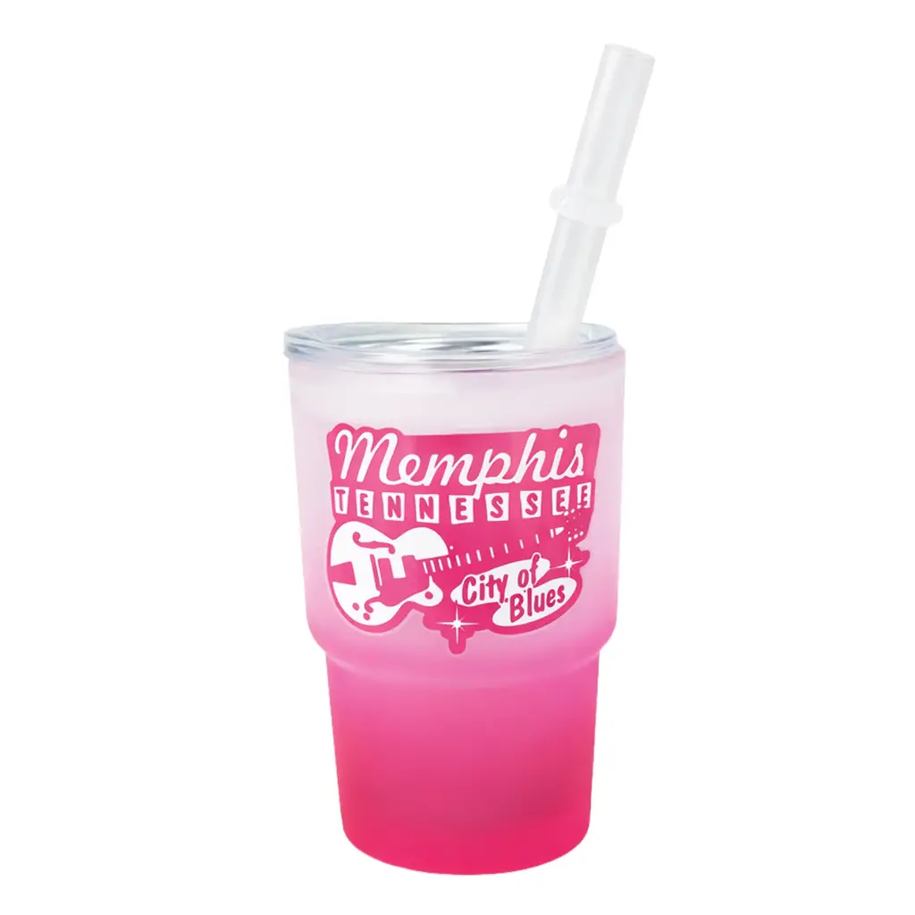 [M7343] Memphis Shot Glass - Frosted Mini Tumbler Pink