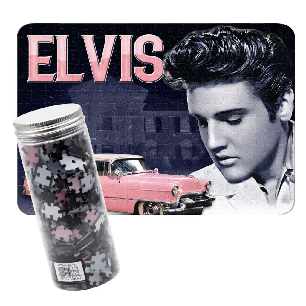[E9171] Elvis Mini Puzzle - Pink Caddy - 300 pcs 12 pc Display