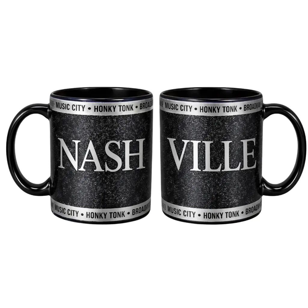Nashville Mug - Glitter Black and Silver