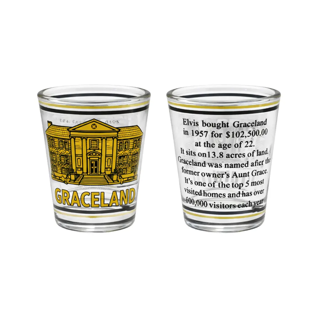 Elvis Shot Glass - Graceland Gold Info