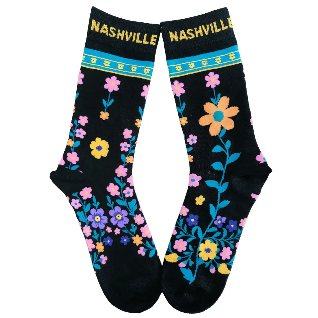 [N7376] Nashville Socks - Flowers