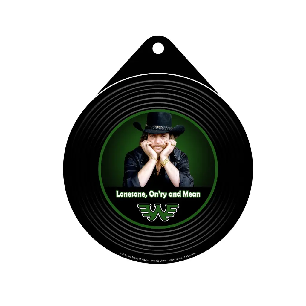 [JEN7396] Waylon Jennings Mini Sticker - Lonesome