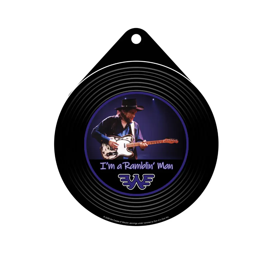 Waylon Jennings Mini Sticker - Ramblin' Man