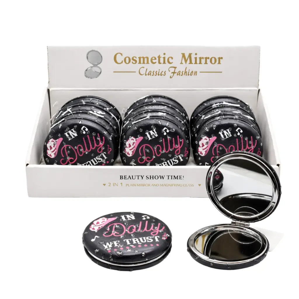 [G7409] In Dolly We Trust Compact Mirror - 12 pc Display